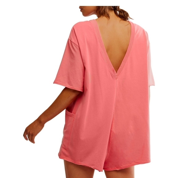 NWT Fp Movement Hot Shot Tee Romper In Hibiscus Size Large - Picture 5 of 5